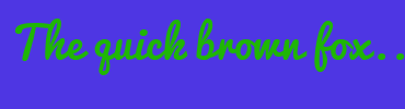 Image with Font Color 1FB605 and Background Color 4E36E3